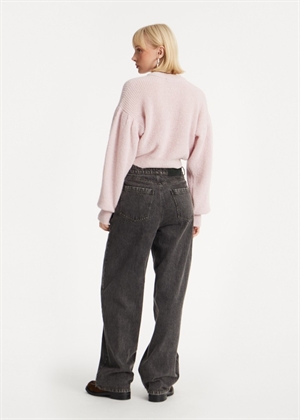 Laced wide leg jeans Black Washed ROTATE By Birger Christensen
